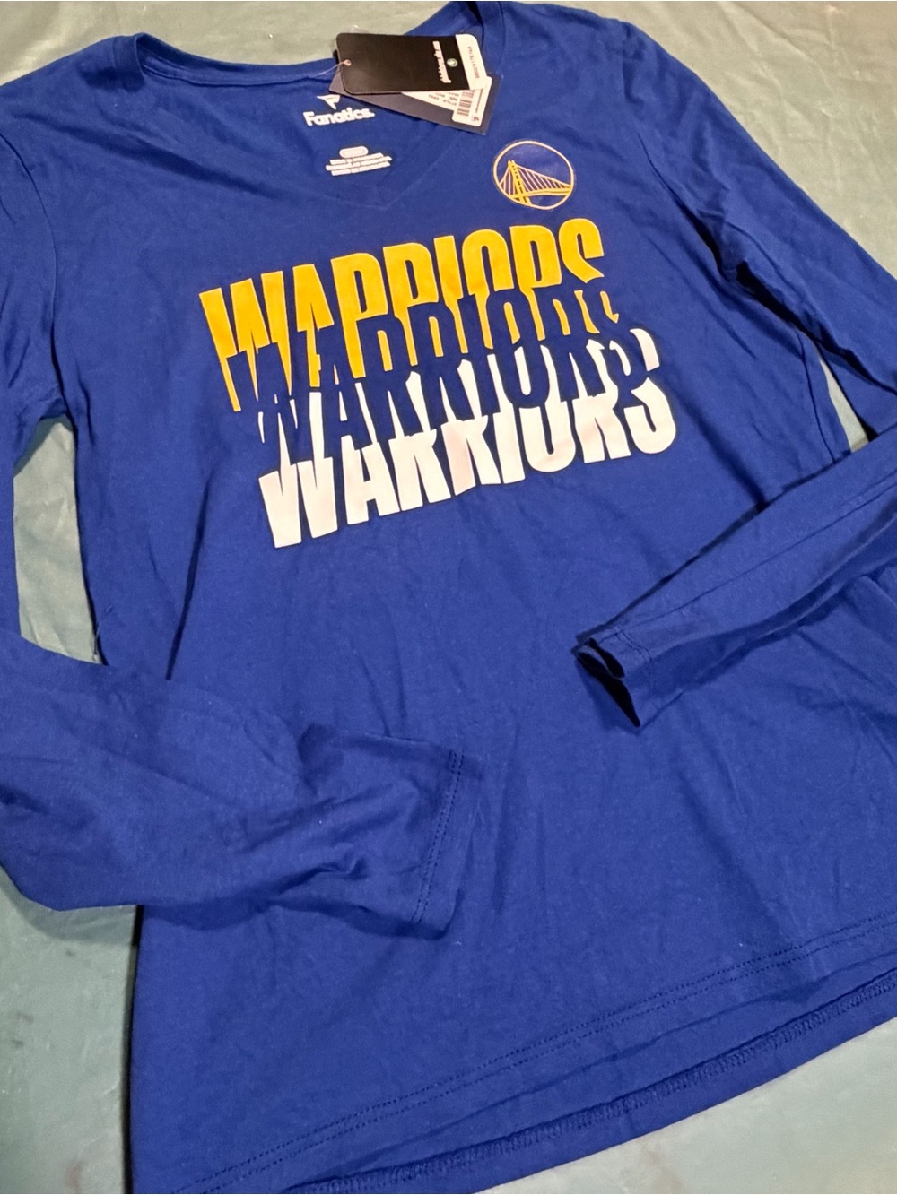 NEW W/Tags Golden State Warriors Blue Long-Sleeve Shirt